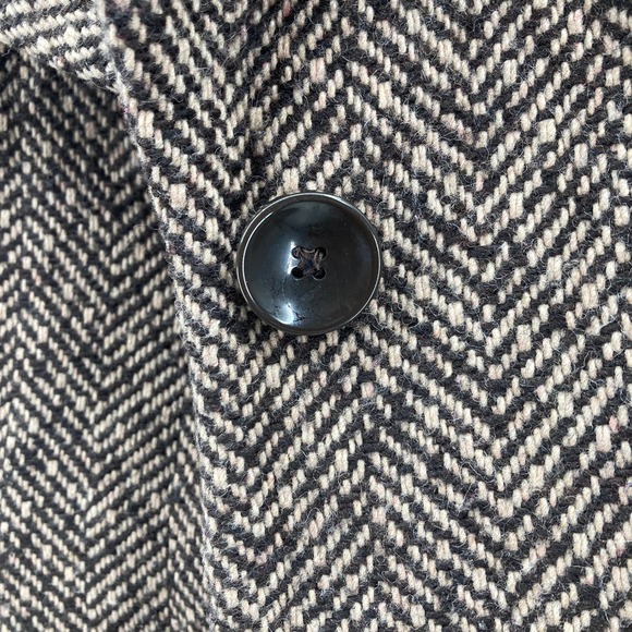 Covington Tweed Herringbone Belted Mid-Length Coat - Picture 8 of 10